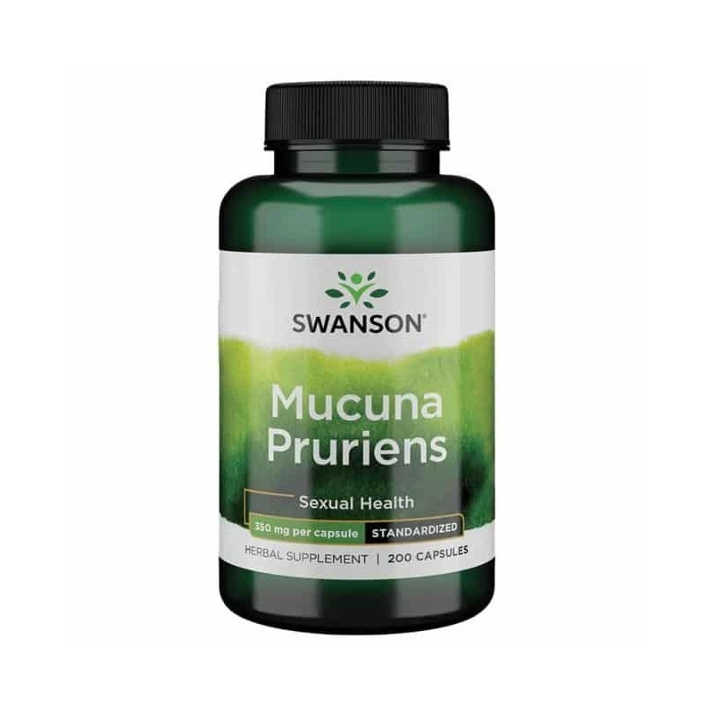 Swanson Superior Mucuna Pruriens 350 mg 200 Capsule, L-Dopa Mucuna Semințele Mucuna Pruriens oferă un impuls natural dorinței se