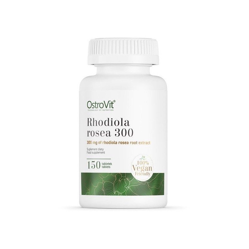 OstroVit Rhodiola Rosea 300 mg - 150 Tablete Beneficii Rhodiola Rosea- poate ajuta la reducerea stresului, poate ajuta la obosea