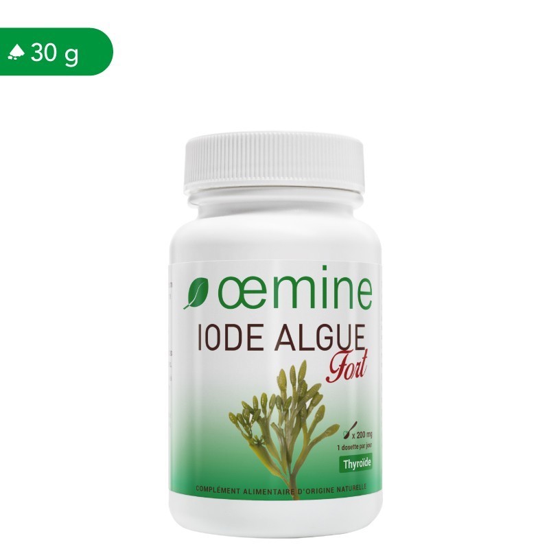 Oemine Iode Forte din alge - 30 grame Beneficii iod: imbunatateste metabolismul, protectie sigura a glandei tiroidiene, ofera ec