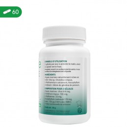 Oemine Iod din alge - 60 capsule Beneficii iod: imbunatateste metabolismul, protectie sigura a glandei tiroidiene, ofera echilib