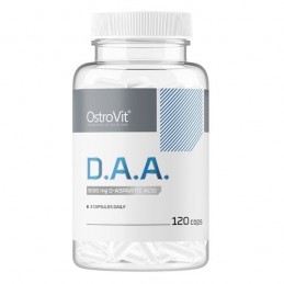 OstroVit Supreme Capsules D.A.A 1000 120 Capsule,  Acid D-Aspartic Beneficii D-Aspartic Acid capsule, (DAA): stimulează producți