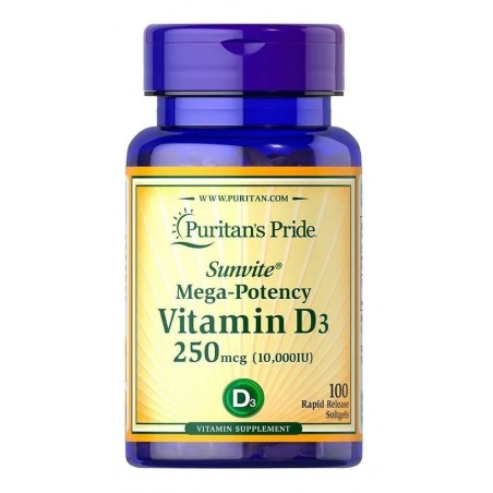 Puritan Pride Vitamina D3 10.000 IU (250 mcg) - 100 Capsule