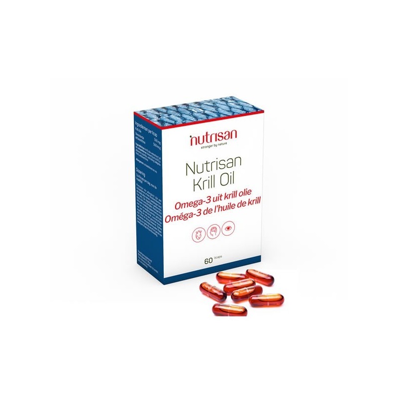 Krill Oil, Omega 3, 60 +15 Capsule CADOU (pentru colesterol marit) Nutrisan Krill Oil - Ulei de Krill Omega 3. Ameliorator coles