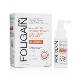 FOLIGAIN Regenerare par barbati 5% Minoxidil & 5% Trioxidil® (2oz) 59ml Tratament eficient pentru regenerarea parului cu Minoxid