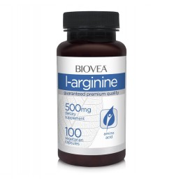 L-Arginina, 500mg 100 Capsule, Creste nivelul de oxid nitric, pentru libidou si potenta, crește producția de hormoni de creștere