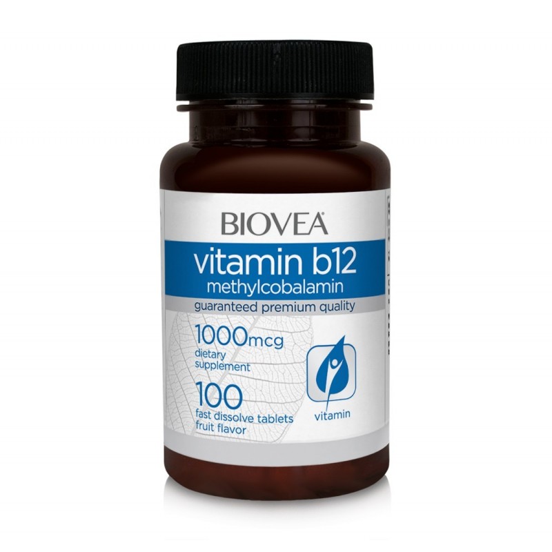 Vitamina B12 (Metilcobalamină) 1000 mcg 100 comprimate (dizolvare rapida), Analgezic eficient, este esențială pentru creier Bene