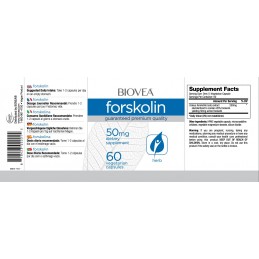 Forskolin 50mg 60 Capsule, promovează sănătatea cardiovasculară, arde grăsimile stocate pentru energie Beneficii Forskolin: prom