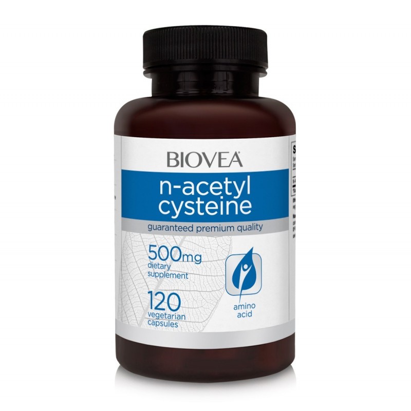 N-Acetil Cisteina, 500mg 120 Capsule (sprijină sănătatea celulară, puterea antioxidantă) Beneficii N-Acetil Cisteina: formă stab