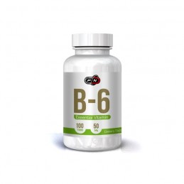 Vitamina B6 (Pyridoxine HCI) 50 mg 100 pastile- Crește nivelul de energie, menține rezistența sistemului nervos Beneficii import