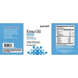 Biovea ULEI PUR DE EMU 750mg 90 Capsule Beneficii ULEI PUR DE EMU: conține acizi grași esențiali: Omega 3,6 &amp; 9, sprijină să