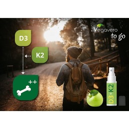 Vitamina D3 + K2 (MK-7) Spray, Contribuie la fixarea calciului in oase, scade riscul de aparitie a fracturilor de oase Beneficii