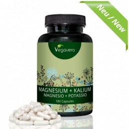 Magneziu si Potasiu (Kalium) 180 Capsule, Poate stimula performanta exercitiilor, luptă împotriva depresiei Beneficii Magneziu +