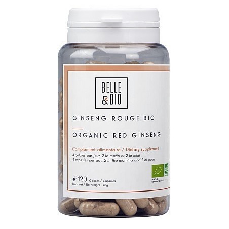 Belle&Bio Ginseng Rosu Bio 120 capsule (Creste energia, tonic natural, creste potenta)