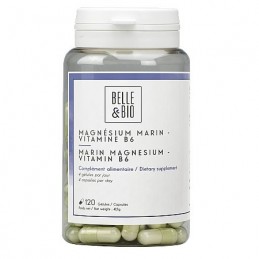 Magneziu marin, Vitamina B6, 120 capsule, Mentine metabolismul energetic, sprijina relaxarea, reduce oboseala Beneficii Magneziu