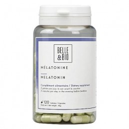 Belle&Bio Melatonină 120 capsule Beneficii Melatonina: eficient impotriva tulburarilor de somn, imbunatateste calitatea somnului