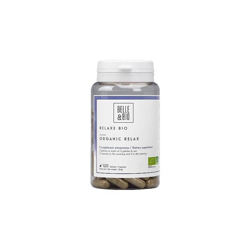 Relaxe Bio, 120 capsule, Proprietati de linistire si relaxare, reduce oboseala, benefic in perioade de stres sau suprasolicitare