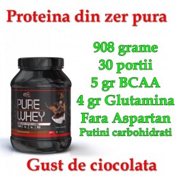 Pure Nutrition USA Pure Whey 908 grame Beneficii Pure Whey: creste masa musculara, micsorarea timpilor de recuperare si o reface