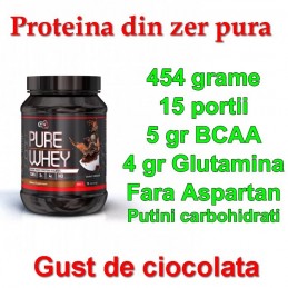 Pure Nutrition USA Whey Isolate 454 grame Beneficii Izolat de zer: contine glutamina si aminoacizi cu lant ramificat, reduce pie