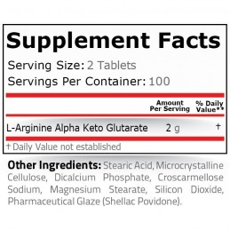 AAKG 1000 mg 200 capsule (Arginina Alfa Ketoglutarat), Pure Nutrition USA Beneficii AAKG 1000 de la Pure Nutrition: pompare mai 