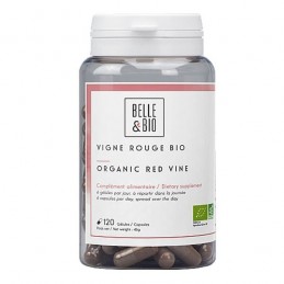 Belle&Bio Vita de vie rosie Bio 120 capsule (Pentru sistemul cardiovascular, varice) Beneficii Vita de vie rosie: recomandat in 