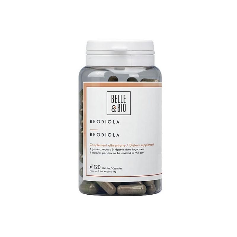 Belle&Bio Rhodiola rosea 120 capsule Beneficii Rhodiola rosea: are puternice proprietati tonifiante, creste performanta organism