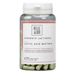 Bacterii lactice fermentate, 120 capsule, Favorizeaza echilibrul microbian intestina Enzime pentru confortul digestiv, aceste ba