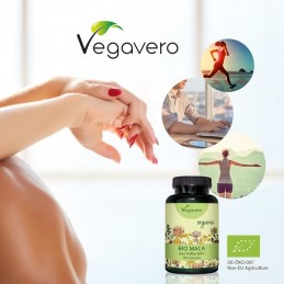 Supliment alimentar Maca Organica Radacina 270 capsule, Vegavero Beneficii Maca- Tonic sexual, Stimuleaza libidoul la ambele sex