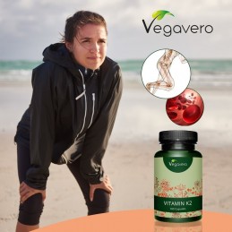 Vegavero Vitamina K2 naturala, MK7, 180 Capsule Beneficii Vitamina K2: este benefica in ameliorarea bolilor de inima, intareste 