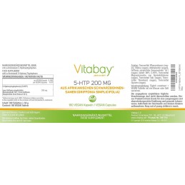 Vitabay 5-HTP 200 mg - 240 Tablete Beneficii 5-HTP: ajuta la atenuarea anxietatii si stresului, creste natural nivelul de Seroto