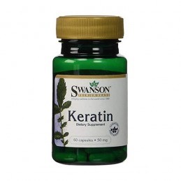 Swanson Keratin 50 Mg 60 Capsule Beneficii Keratina: ceară naturală și pură, fabricat din lână tibetană, promovează articulațiil