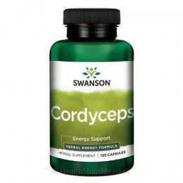 Swanson Cordyceps 600 mg 120 Capsule BENEFICII CORDYCEPS: imbunătățește energia, imbunătățește sănătatea inimii, echilibrează ni