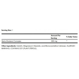 Vitaviva Beta-Sitosterol 500 mg 90 Capsule Beneficii Beta-Sitosterol: ajuta la mentinerea nivelului de colesterol, sprijinirea s