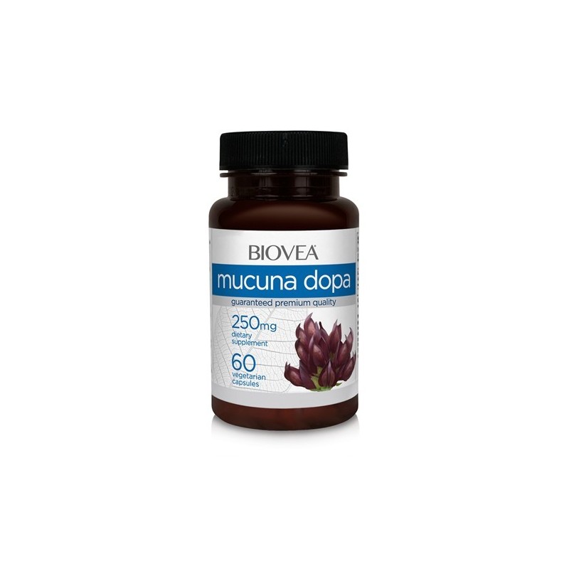 Mucuna Pruriens, L-Dopa, 250mg, 60 capsule, Supliment Parkinson Beneficii Mucuna Pruriens L-Dopa: creste energia mentala si fizi