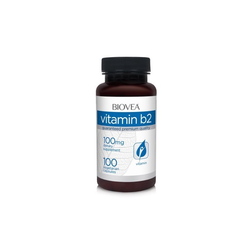 VITAMINA B2, 100mg, 100 Capsule (ajuta la evitarea radicalilor liberi, suport pentru o vedere buna) Beneficii Vitamina B2: conve