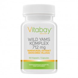 Vitabay Yam Wild Extract 712 mg 60 capsule (pentru menopauza) Yam va ajuta sa faceti fata simptomelor legate de menopauza si sa 