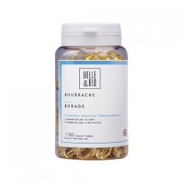 Belle&Bio Ulei Borago Bio - Ulei de limba mielului Bio 120 gelule Beneficii Ulei de Borago Bio: sursa importanta de Omega 3 si 6