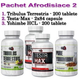 Pachet crestere Tes-tosteron 2: Tribulus Testa Max Yohimbe Formula unica Testa Max ajuta organismul in productia naturala de tes