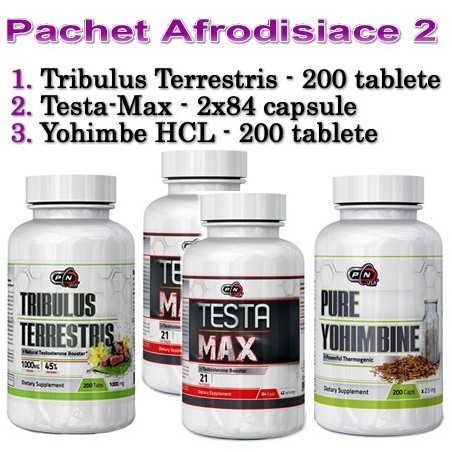 Pachet crestere Tes-tosteron 2: Tribulus Testa Max Yohimbe