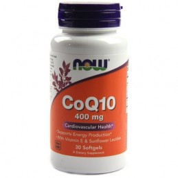 Now Foods Coenzima Q10 Forte 400mg 30 Capsule Beneficii Coenzima Q10: promovează sănătatea inimii, imbunătățește imunitatea, aju