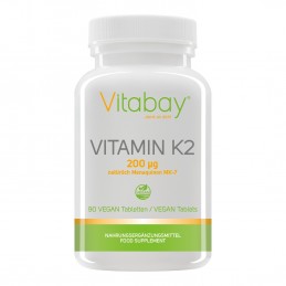 Vitabay Vitamina K2 MK-7 200 mcg - 90 Tablete vegane Beneficiile Vitamine K2 si proprietățile suplimentului alimentar: formula p