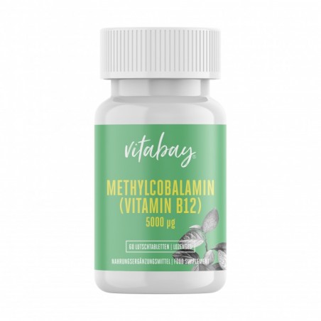 Vitamina B12 - Metilcobalamina - 5000 mcg - 60 Tablete vegane,Vitabay