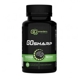 Raw Powders GO SHARP 60 Capsule Beneficii go Sharp: 500 mg Citicolină pe porție, imbunatateste memoria si starea de spirit, ofer