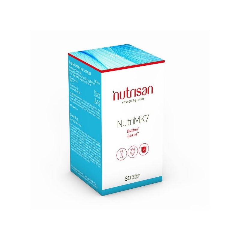 NutriMK7 (Vitamina K2, D3, Omega 3) 60 Caps, Benefica in ameliorarea bolilor de inima, intareste oasele, minimizeaza osteoporoza