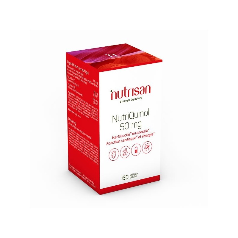 NutriQuinol (Coenzima Ubiquinol Q10) 50 mg, 60 Capsule, Promovează sănătatea inimii, imbunătățește imunitatea Beneficii Coenzima