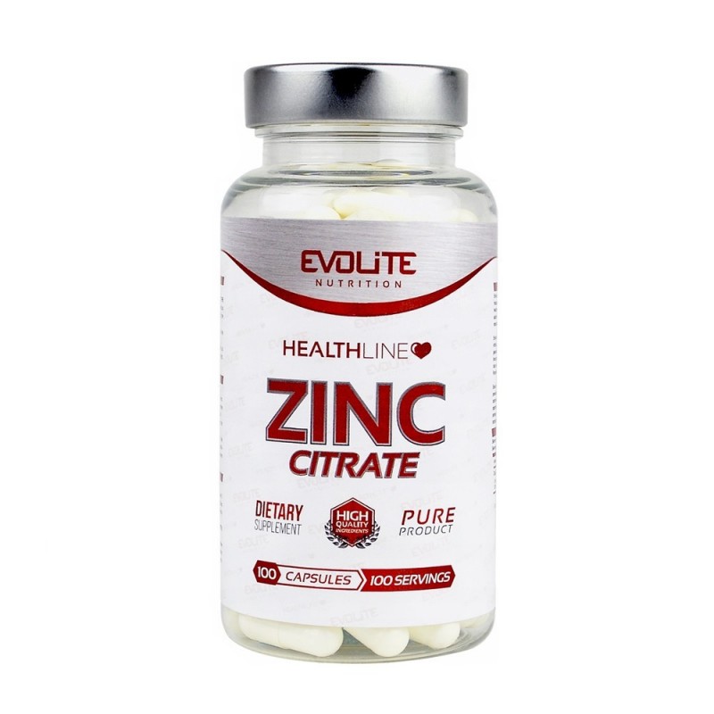 Evolite Zinc Citrate 50 mg 100 Capsule Beneficii Zinc Citrate: se absoarbe usor in organism, imbunatateste sistemul imunitar, me