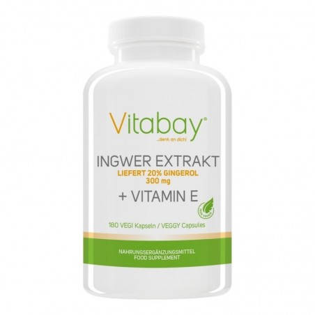 Vitabay Extract de ghimbir, 300 mg plus vitamina E, 180 capsule