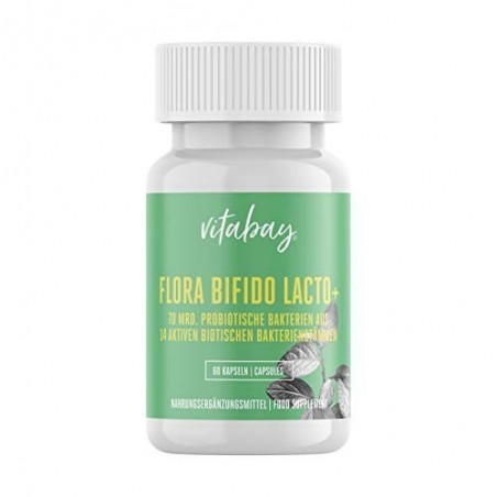 Vitabay Flora Bifido Lacto+, 14 tipuri de bacterii, 5 miliarde CFU 60 Capsule