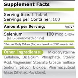 Seleniu 100 mcg 100 Pastile, imbunatateste sistemul imunitar, antioxidant, contribuie la productia de energie Beneficii Seleniu: