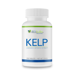 HS Labs Iod din Kelp, 200 mcg, 250 tablete (Concentratie mare, supliment iod tiroida) Beneficii Iod: menține un metabolism norma