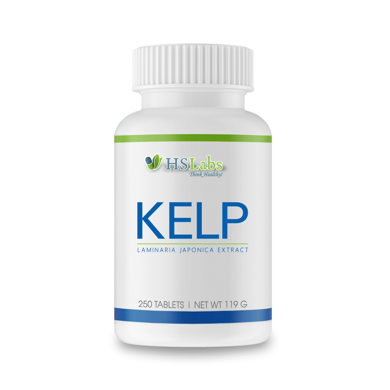 HS Labs Iod din Kelp, 200 mcg, 250 tablete (Concentratie mare, supliment iod tiroida) Beneficii Iod: menține un metabolism norma